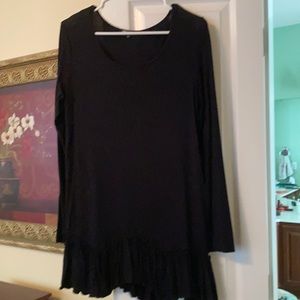 Black Ruffle Tunic